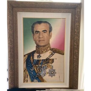 Token of Appreciation – Framed Moghan Persian Portrait Carpet (32.5 x 22.5 inches)